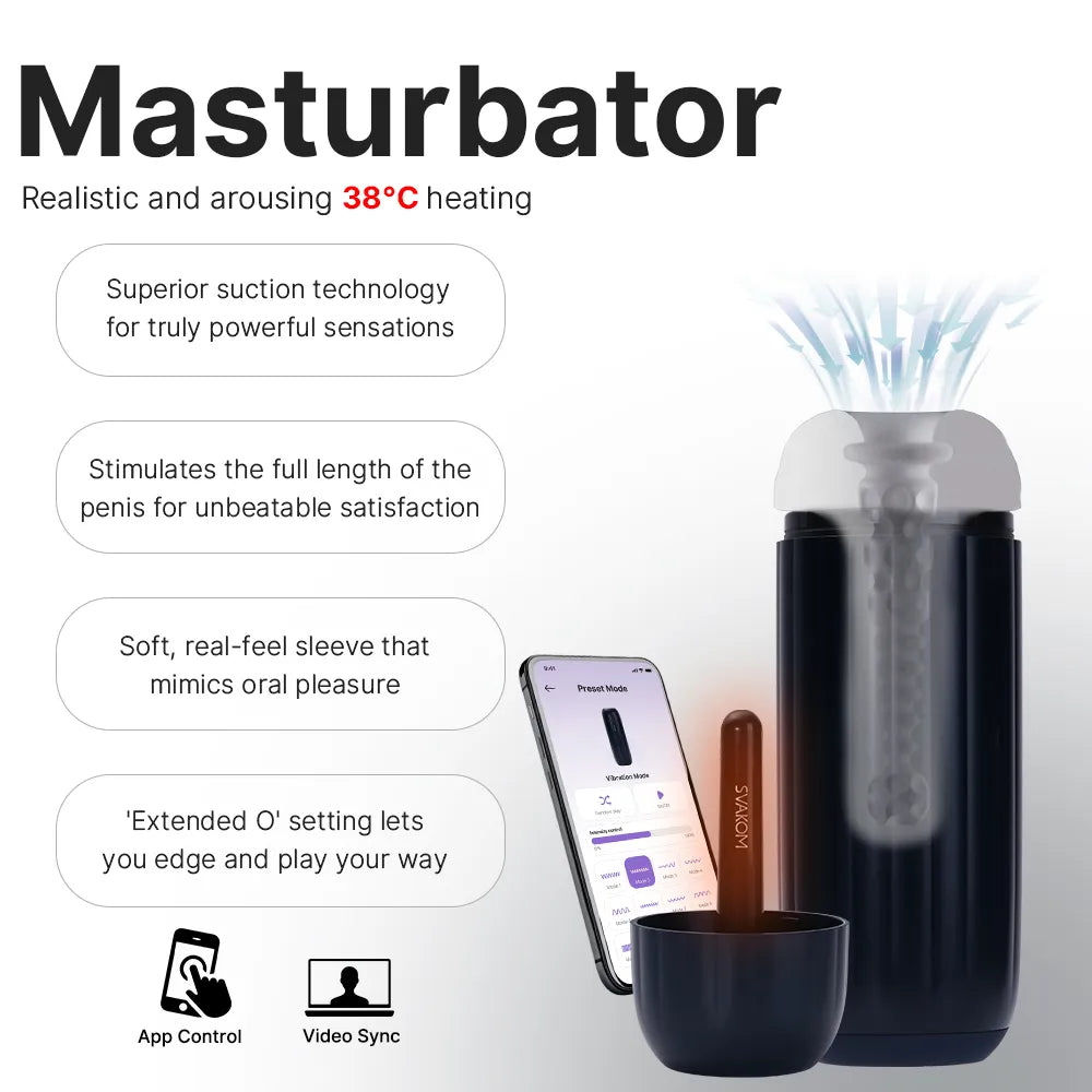 Svakom Sam Neo 2 Pro Silicone Interactive Heating Masturbator