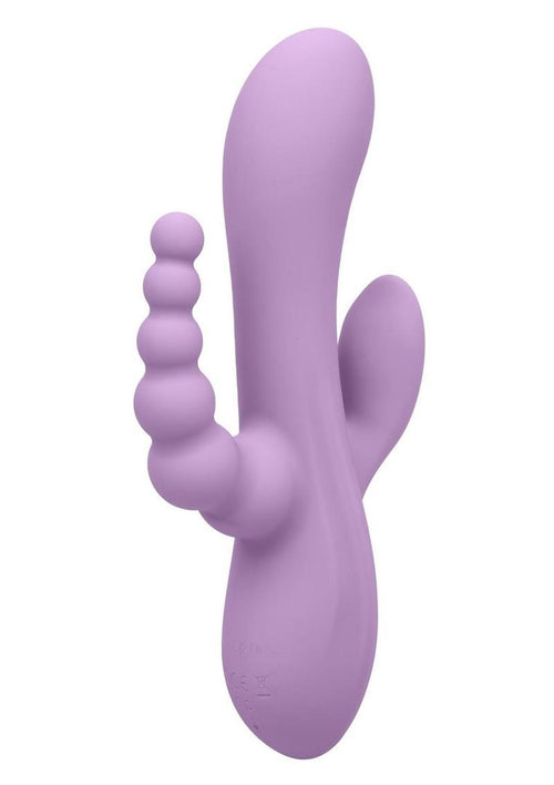 Triple Treat Rumbler Rechargeable Silicone Vibrator - Its Cassidy – It ...